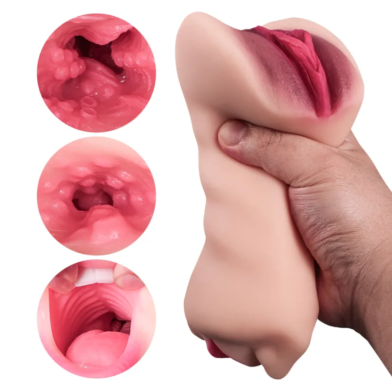 Masturbador 3 Ano Vagina Boca Silicona Skyn Anal Vaginal Gel