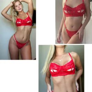 Conjunto Lenceria Puntilla Bralette Encaje (2036) Talle 85 al 100: imagen 10