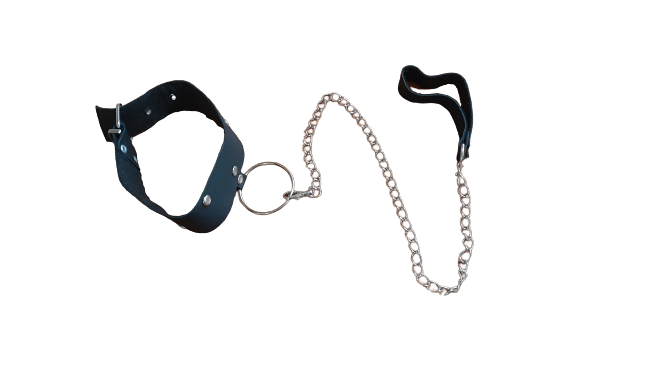 Collar Con Cadena de Cuero - Imagen 2