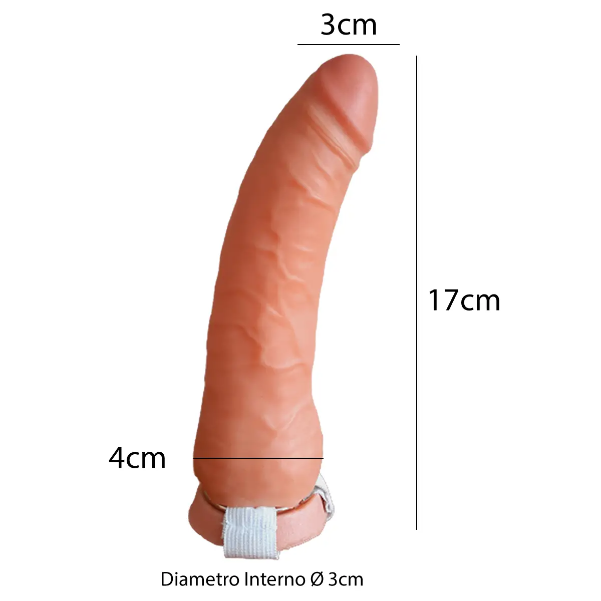 Protesis Peneana Semirigida Pellizcable Mod 3 (17x3cm) - Imagen 2