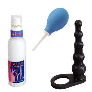 Kit Anal: Gel Dilatador Anal + Pera Ducha Anal + Anillo con Inexpulsable: imagen 1