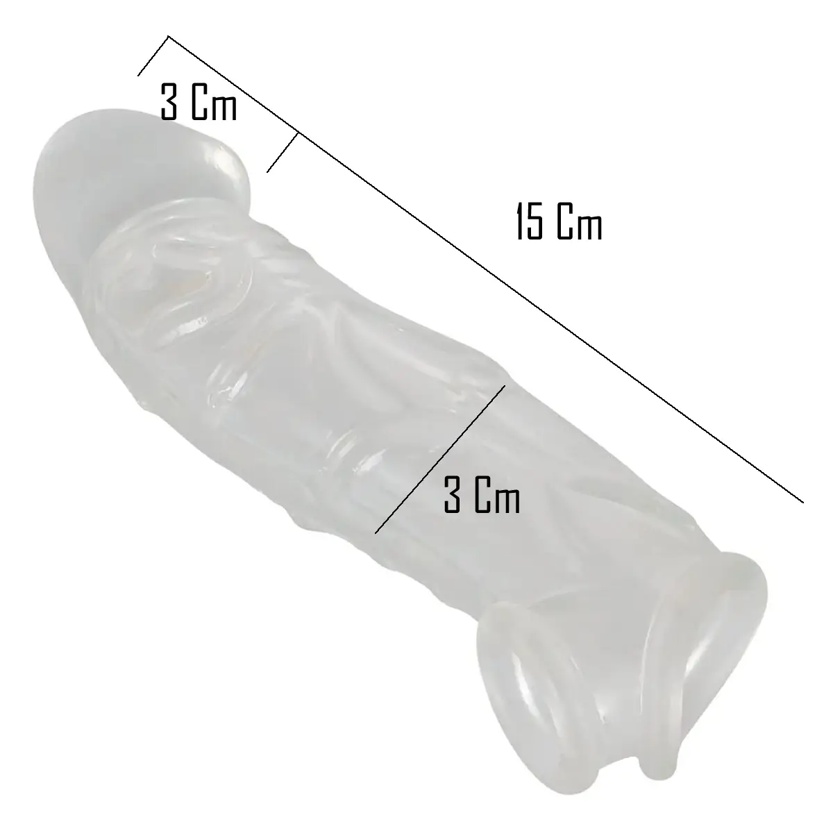 Funda Con Agarre Testículos Cristal - TPE501 - Imagen 2